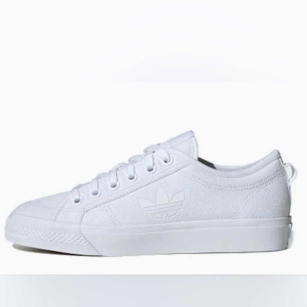 Adidas White Canvas Sneakers